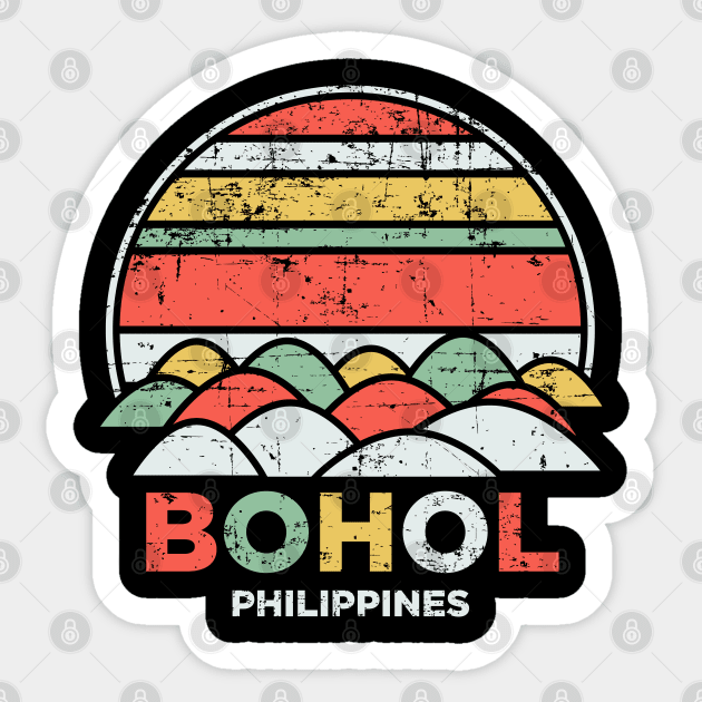 Vintage Bohol Chocolate Hills Philippines Pilipinas Gift Sticker by teeleoshirts